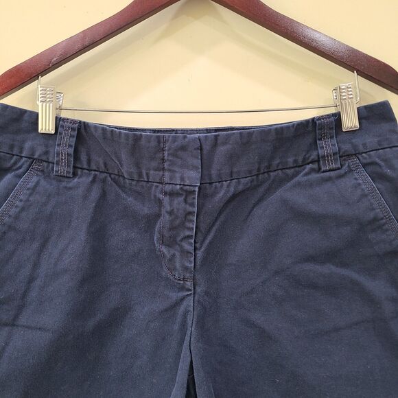 J. Crew Womens Classic Twill Chino Short Navy Size 10 City Fit Neutral Everyday - Picture 2 of 9
